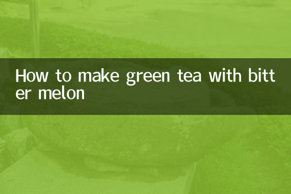 Cómo hacer té verde con melón amargo