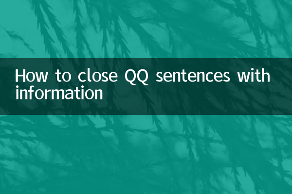 Comment fermer des phrases QQ avec des informations