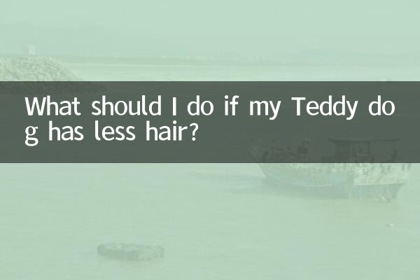 Cosa devo fare se il mio cane Teddy ha meno pelo?