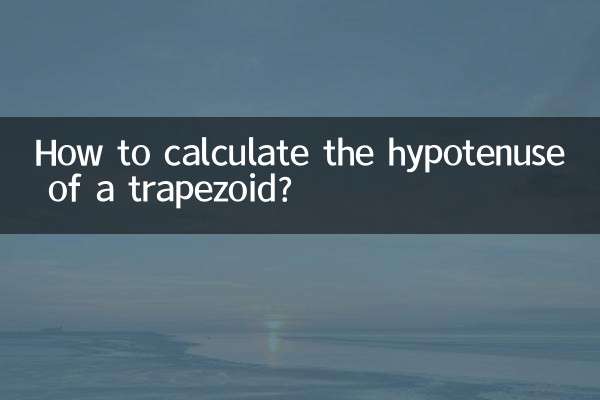 Como calcular a hipotenusa de um trapézio?