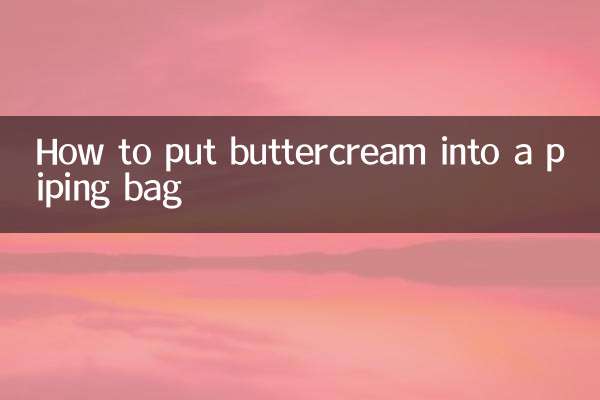 Come mettere la crema al burro in una sac à poche