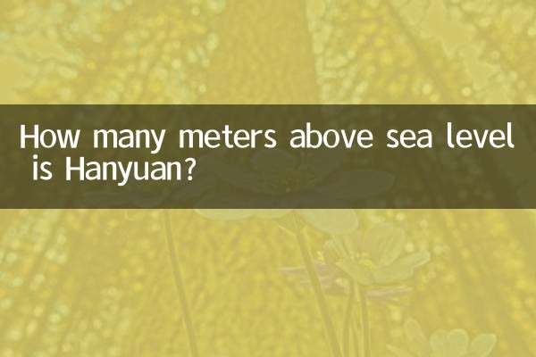 A quanti metri sopra il livello del mare si trova Hanyuan?