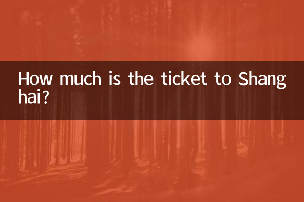 Combien coûte le billet pour Shanghai ?