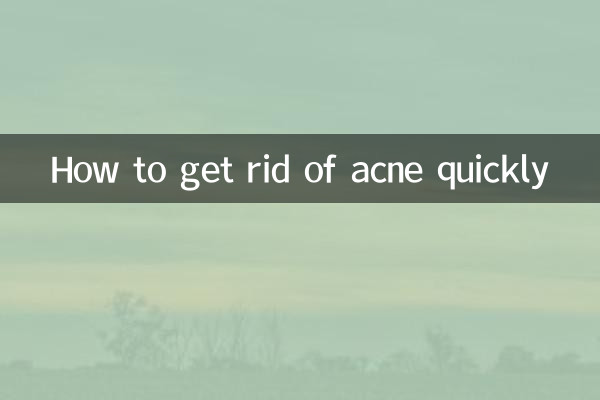 How to get rid of acne quickly