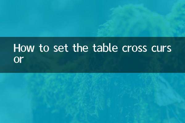 How to set the table cross cursor