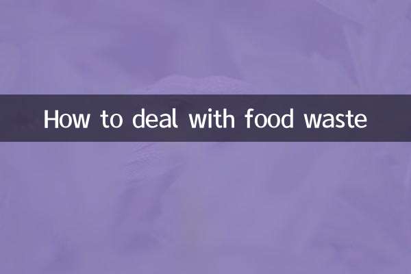 Wie man mit Lebensmittelverschwendung umgeht