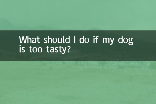 Que dois-je faire si mon chien est trop savoureux ?