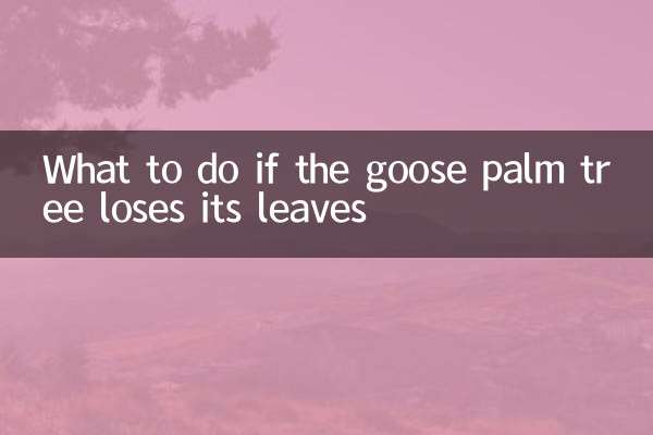 ガチョウの木が葉を失ったらどうするか