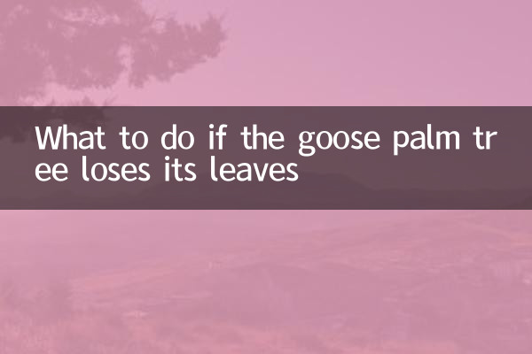 ガチョウの木が葉を失ったらどうするか