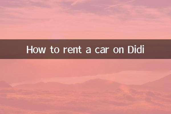 How to rent a car on Didi
