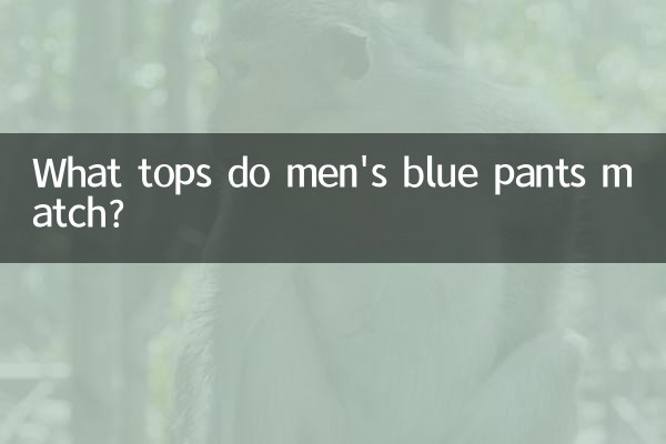 Welche Tops passen die blauen Hosen von Herren zusammen?