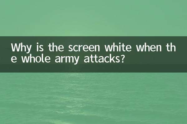 ¿Por qué la pantalla aparece en blanco cuando todo el ejército ataca?