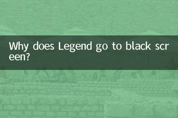 Por que o Legend vai para a tela preta?