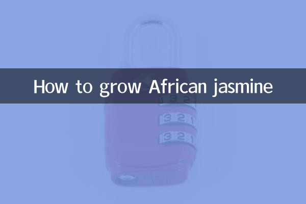 아프리카 재스민을 재배하는 방법