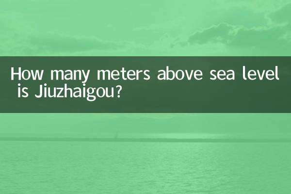 Wie viele Meter über dem Meeresspiegel liegt Jiuzhaigou?