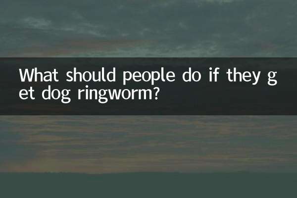 यदि लोगों को कुत्ते में दाद हो जाए तो उन्हें क्या करना चाहिए?