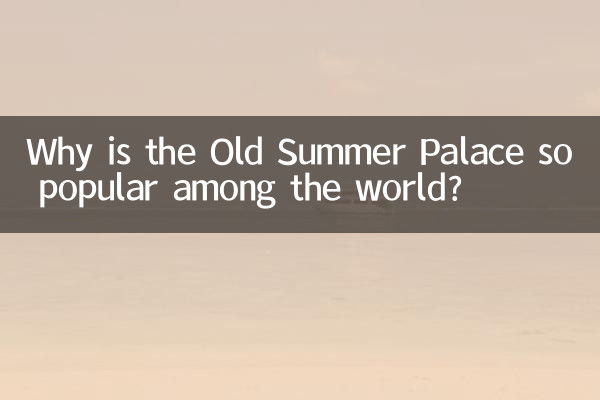 Why is the Old Summer Palace so popular among the world?