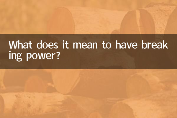 What does it mean to have breaking power?