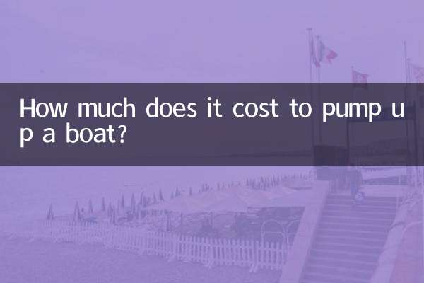보트를 펌핑하는 데 비용이 얼마나 드나요?