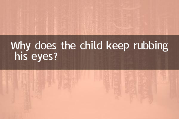 Por que a criança fica esfregando os olhos?