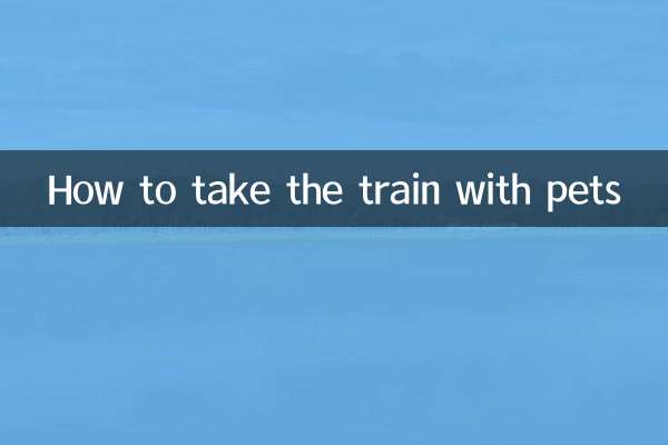 How to take the train with pets