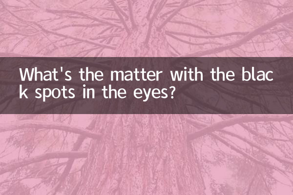 Qual é o problema com as manchas pretas nos olhos?