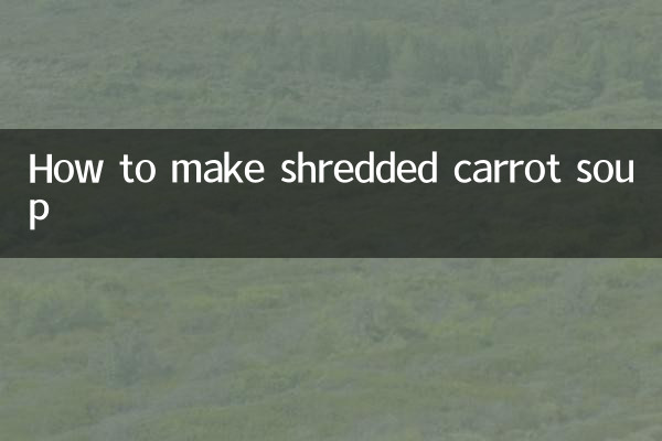 Come preparare la zuppa di carote a pezzi