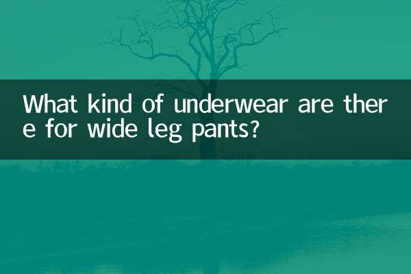 Che tipo di biancheria intima ci sono per i pantaloni a gamba larga?