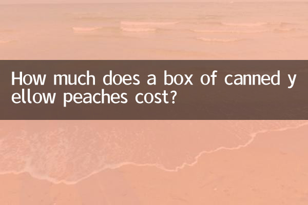 How much does a box of canned yellow peaches cost?