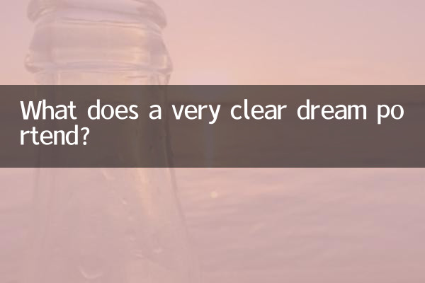 What does a very clear dream portend?