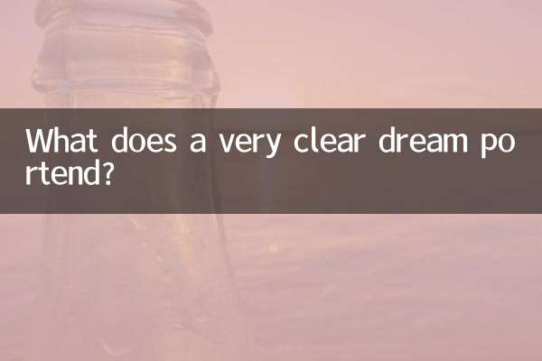 What does a very clear dream portend?