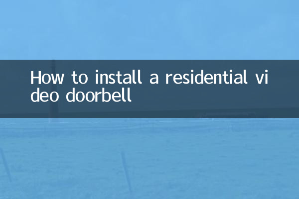 How to install a residential video doorbell