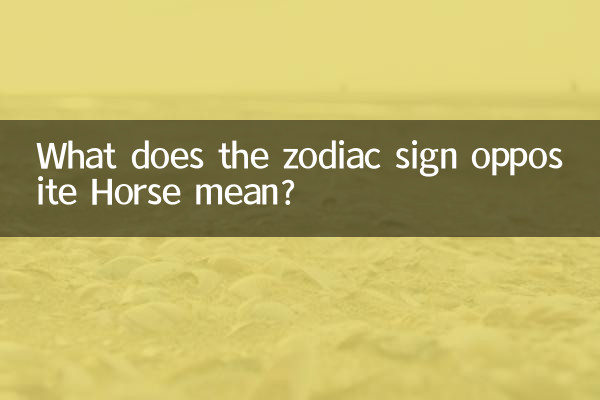 말 반대편의 조디악 표지판은 무엇을 의미합니까?