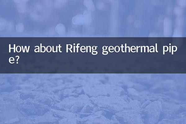 Che ne dici del tubo geotermico di Rifeng?