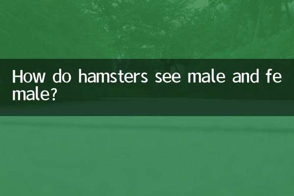 ハムスターはオスとメスをどうやって見分けているのでしょうか？