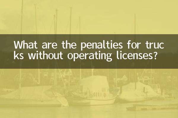 What are the penalties for trucks without operating licenses?