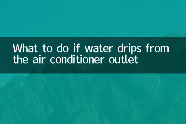 Que faire si de l'eau s'écoule de la sortie du climatiseur