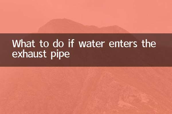 Was tun, wenn Wasser in das Auspuffrohr gelangt?