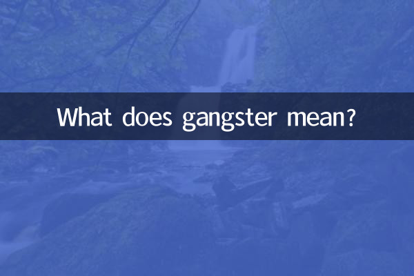 ما هو معنى رجل العصابات ؟