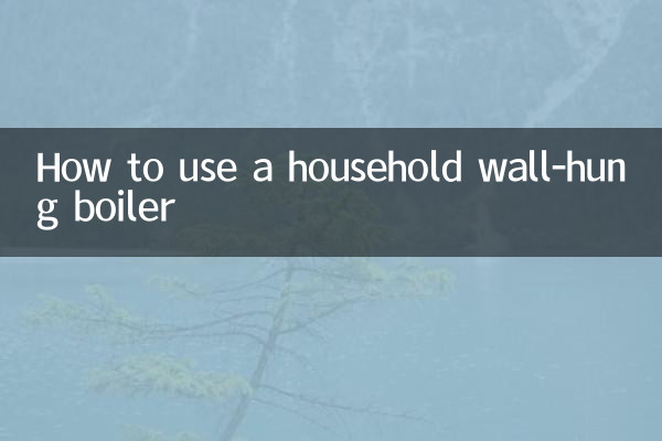 家庭用壁掛けボイラーの使い方