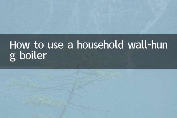 가정용 벽걸이 보일러 사용법