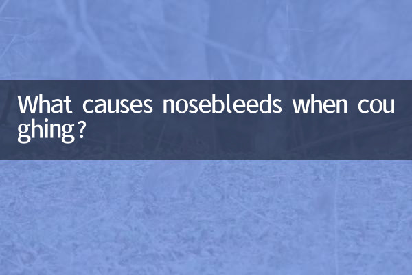 O que causa sangramento nasal ao tossir?