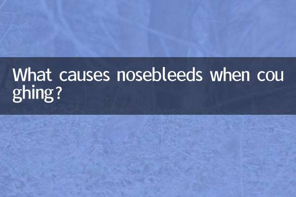 O que causa sangramento nasal ao tossir?