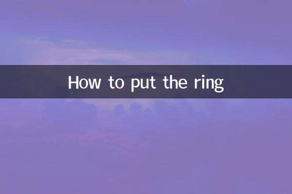 Comment mettre la bague