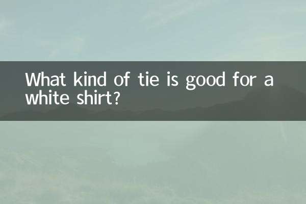 What kind of tie is good for a white shirt?