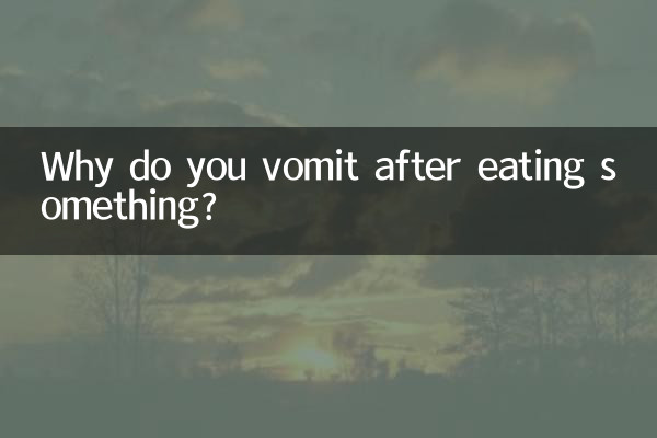 কিছু খেয়ে বমি করে কেন?