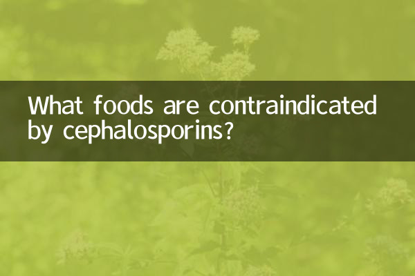 What foods are contraindicated by cephalosporins?