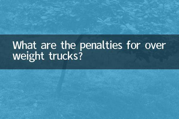 Quali sono le sanzioni per i camion in sovrappeso?