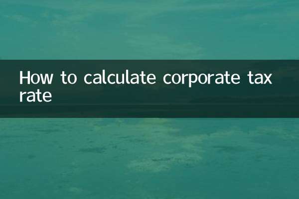 How to calculate corporate tax rate