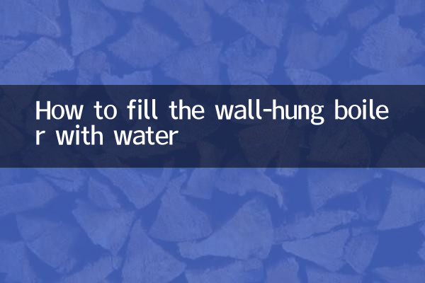 How to fill the wall-hung boiler with water